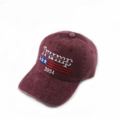 2024 American Election Hat Washed Old Truck Driver Peaked Cap Sichuan Puwang Baseball Cap